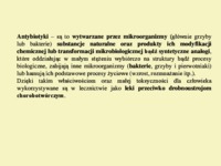 Chemia antybiotyków - wykład