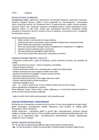  Edycja i skład tekstu, grafika-opracowanie