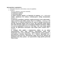  Doktryny- zagadnienie monarchia narodowa