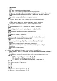 Odpowiedzi do zadań z logiki