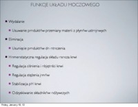 Fizjologia układu moczowego - wykład