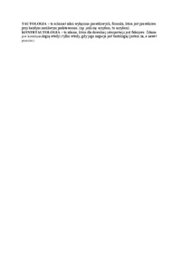 tautologia i kontrtautologia - omówienie