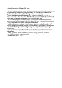 Mała Konstytucja z 20 lutego 1919 roku - omówienie