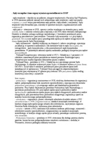 Sądy szczególne - omówienie