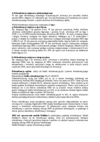  Rekombinacja genetyczna - omówienie