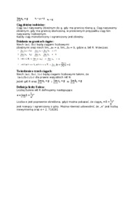 Ciąg liczbowy nieskończony  - omówienie