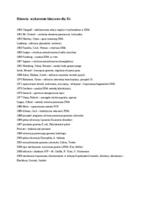 Kluczowe wydarzenia dla inżynierii genetycznej - omówienie