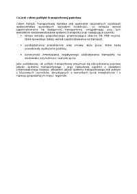 Co jest celem polityki transportowej państwa