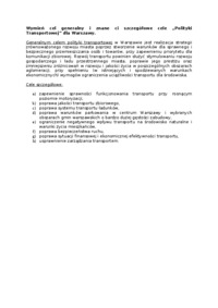 Wymień cel generalny i znane ci szczegółowe cele