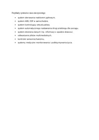 Przykłady systemów czasu rzeczywistego