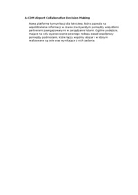 A-CDM Airport Collaborative Decision Making