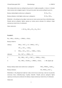 Projektowanie ogniw na podstawie równania reakcji-opracowanie