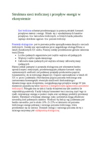 Funkcjonowanie ekosystemów-opracowanie