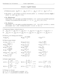 Granica i ciągłość funkcji-opracowanie