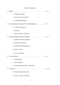 przykład badania marketingowego