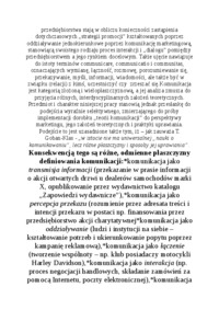 Wykład - Istota i elementy procesu komunikacji