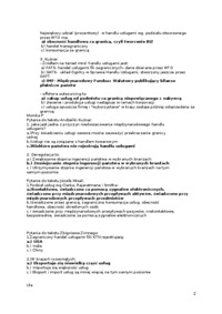 Międzynarodowy obrót usług - pytania na egzamin