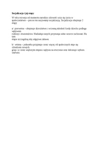 wykład  - Socjalizacja i jej etapy