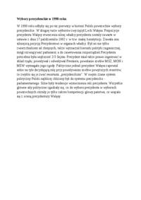 Wykład - Wybory prezydenckie w 1990 roku