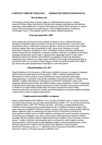 Wykład - konflikty zbrojne niemające charakteru międzynarodowego