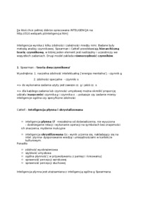 Wykład - Czynnikowy model inteligencji