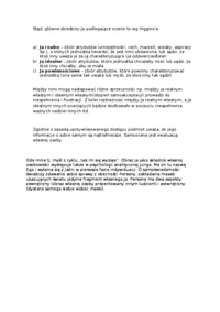 Wykład - Obraz samego siebie jako składnik osobowości