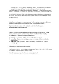 Wykład - Prawo efektu i mechanizm warunkowania instrumentalnego