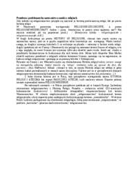 Wykład - problematyka nazewnictwa nauki o religiach