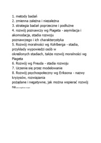 Zagadnienia na kolokwium