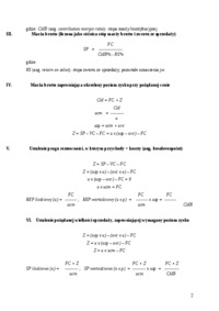 Rachunkowość zarządcza - wzory