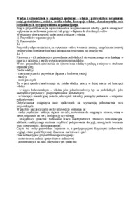 Władza i przywództwie w organizacji społecznej- opracowanie