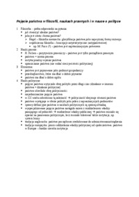 Pojęcie państwa w filozofii, naukach prawnych i w nauce o polityce- opracowanie