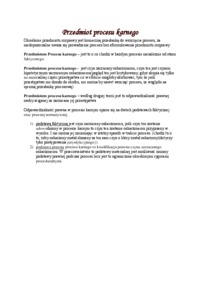 Przedmiot procesu karnego- opracowanie