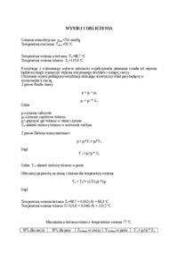 Wyznaczanie krzywych równowagowych ciecz - para  -  omówienie