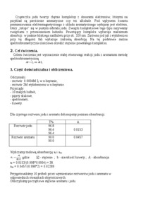  Tworzenie kompleksów jodu z aromatami - omówienie