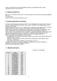 Kalorymetria - ćwiczenie - Ciepło neutralizcji 
