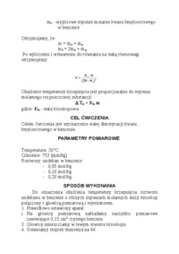 krioskopia - ćwiczenia