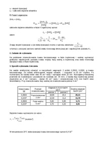 Współczynnik podziału Nernsta - ćwiczenia