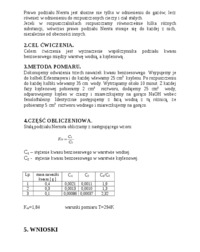 Współczynnik podziału Nersta - ćwiczenia