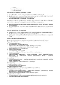 Grupy społeczne a rodzina - Komunikacja społeczna