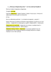 Relacja diagnostyczna - omówienie