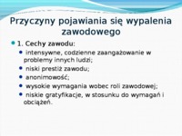 Wypalenie zawodowe i jego konsekwencje - przentacja