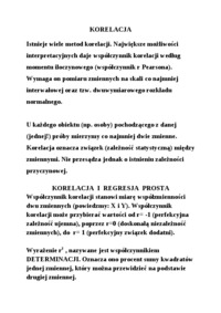 Analiza korelacji i regresji - omówienie