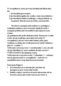 Koncepcja falsyfikacjonizmu Poppera - omówienie