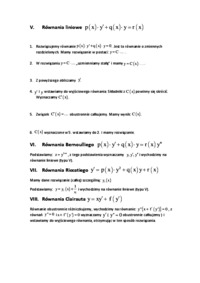 Równanie różniczkowe pierwszego rzędu - wykład