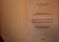 Metody Wagowe i Miareczkowe - wykład