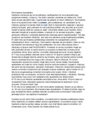 Wychowanie spartańskie - omówienie