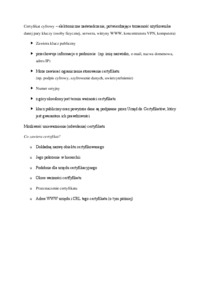 Certyfikat cyfrowy - omówienie