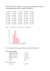Graficzne przedstawienie próbki- prawdopodobieństwo skumulowane - omówienie