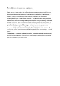 Przewodnictwo w złączu nerwowo - mięśniowym   - omówienie